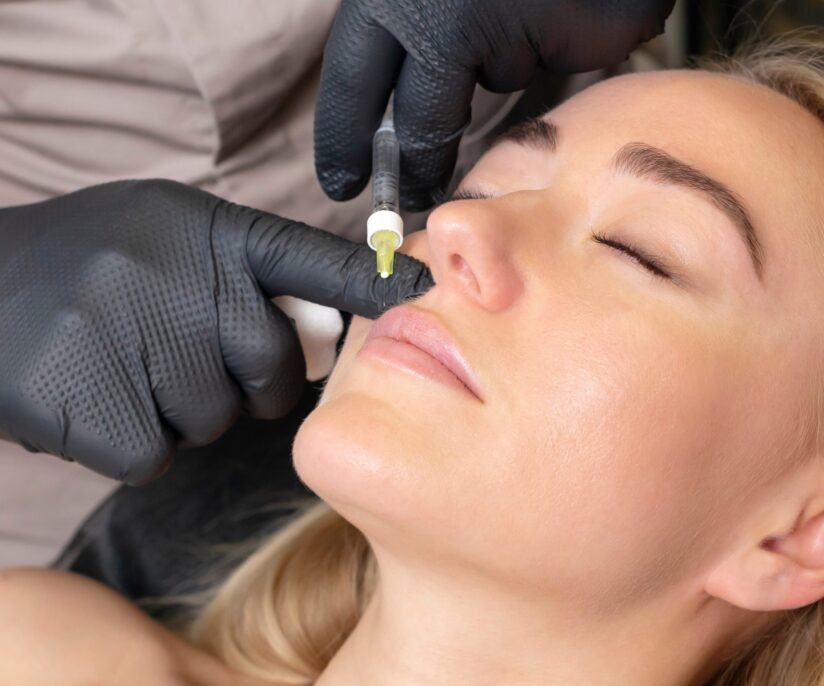 Facial Botox injection performed by an aesthetic professional
